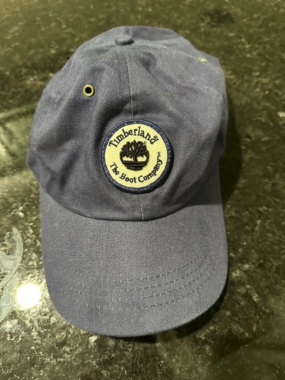 Timberland Navy Cotton Hat with Olive Tag Vintage Adjustable